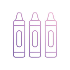 Crayons  icon isolated on a white background. Vector illustration.