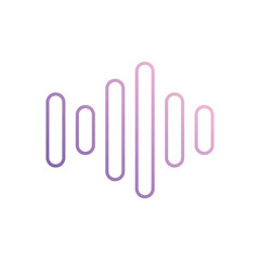 Sound Wave icon isolated on a white background. Vector illustration.