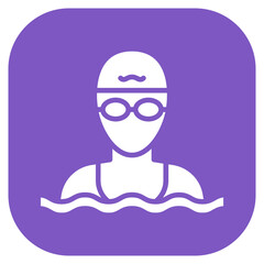 Open Water Swimming Vector Icon