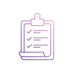 Clipboard icon isolated on a white background. Vector illustration.