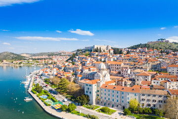 City of Sibenik on Adriatic sea, Dalmatia, Croatia