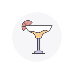 Cocktails vector icon stock illustration