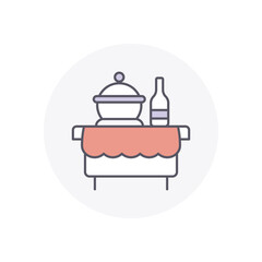 Buffet Spread vector icon stock illustration