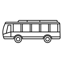 Bus icon isolated on white. Bus for public transportation.