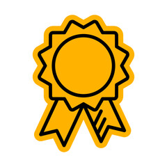 Medal emblem representing success and excellence.