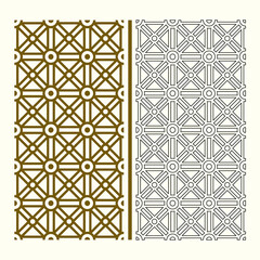 set of seamless geometric patterns islamic