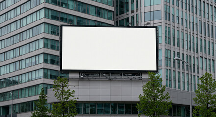 Obraz premium Outdoor Billboard Mockup Simple Frame for Public Announcement