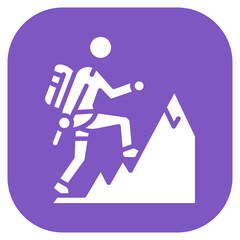 Mountain Climbing Vector Icon
