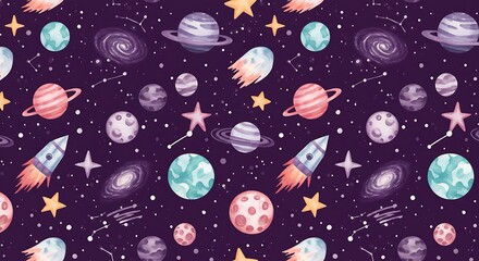 Celestial Watercolor Dreamscape AI Generated