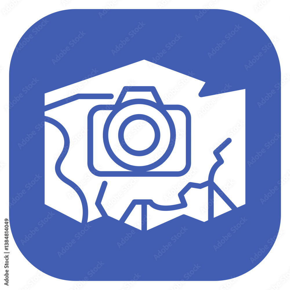 Poster media coverage map vector icon