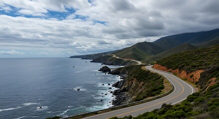 Coastal Highway's Embrace AI Generated