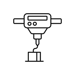 3d Printer icon isolated on a white background. Vector illustration.