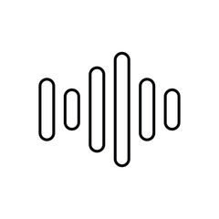 Sound Wave icon isolated on a white background. Vector illustration.
