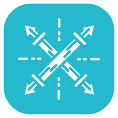 Fototapeta premium Double Cross Vector Icon