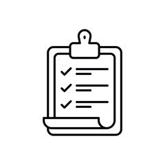 Clipboard icon isolated on a white background. Vector illustration.