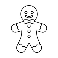 gingerbread man isolated on white  background