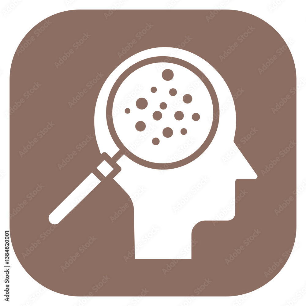 Poster irritated scalp vector icon