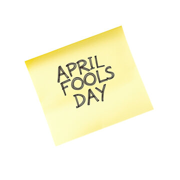 April Fools Day Sticky Note.