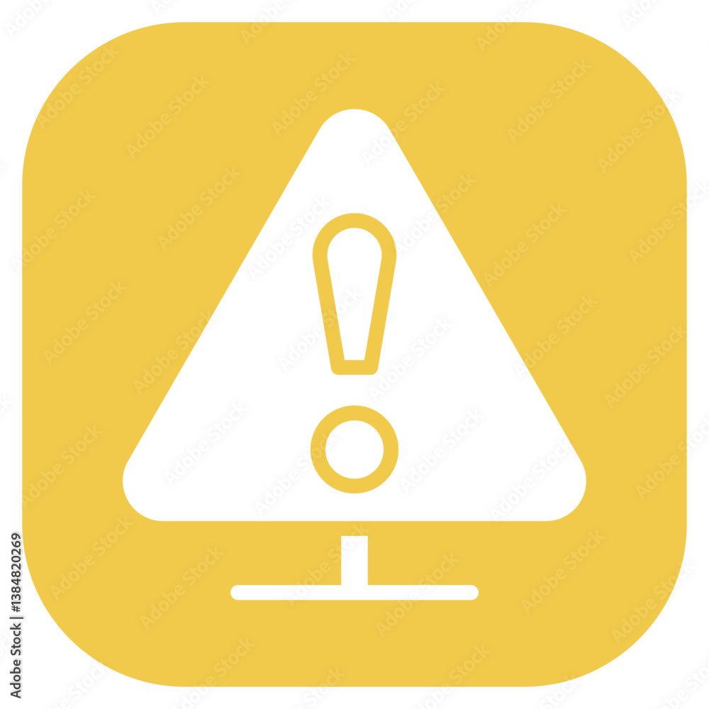 Poster trigger warning vector icon