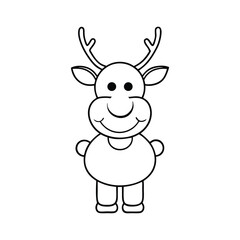 reindeer with christmas tree