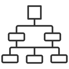 Hierarchy Structure Outline Icon