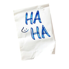 Crumpled Paper HA HA.