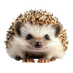 Cute hedgehog portrait with studio shot.