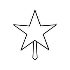 Obraz premium silver star on white background