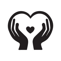 Heart in Hands Illustration with Romantic Symbol of Love and Health