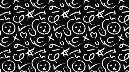 seamless hand drawn doodle pattern