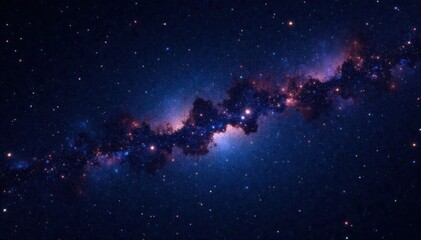 Sparkling starry night sky with constellations on a black background, nebula, space, stars