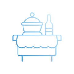 Buffet Spread vector icon stock illustration