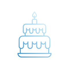 Cake vector icon stock illustration