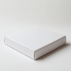 Fototapeta premium Plain White Box on a Light Background for Packaging and Storage