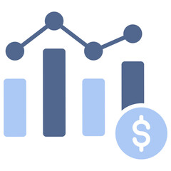 Budget Flat Blue Icon