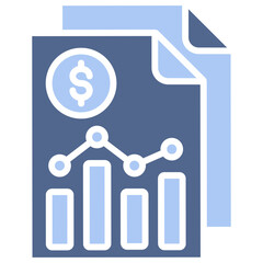 Obraz premium Budget Flat Blue Icon