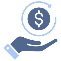Cost Flat Blue Icon