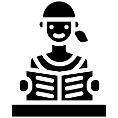 Woman Reading Icon