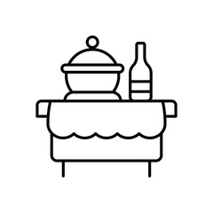 Buffet Spread vector icon stock illustration