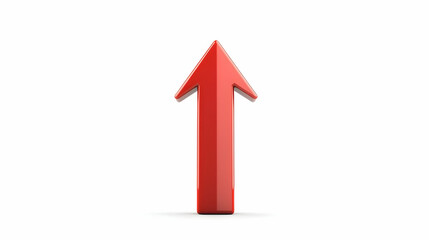 Fototapeta premium Bold Red Arrow Pointing Up for Direction and Navigation Purposes
