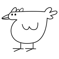 Chicken Doodle Hand Drawn
