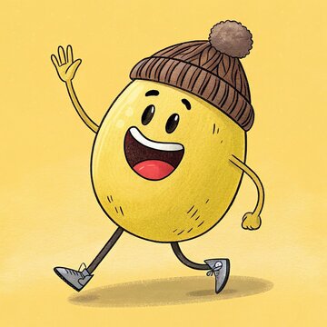 cute funny  cartoon vector mascote macdoal art illustration fruit