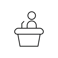 Speeches vector icon stock illustration