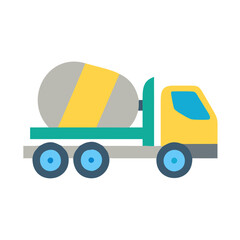 Naklejka premium Stylish Cement Truck Graphic Design