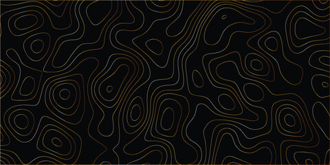 Abstract seamless topographic map pattern with smooth natural elevation contours

