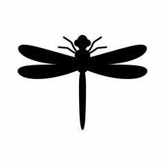 Dragonfly animal silhouette. Design image
