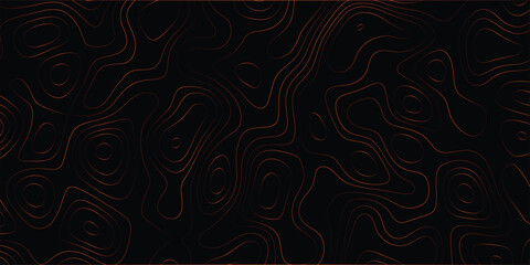 Fototapeta premium Hand-drawn style elevation map with abstract flowing contours and smooth curves