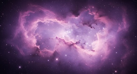 Fototapeta premium Amethyst Nebula's Embrace AI Generated