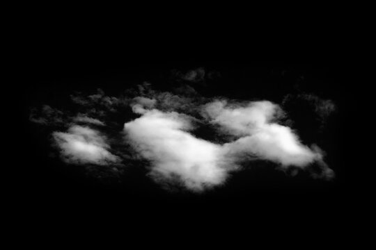 realistic clouds on black background or alpha layer