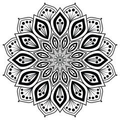 Beautiful mandala design for coloring book. Oriental Mandala vector. Mandala Coloring book line art vector illustration. 